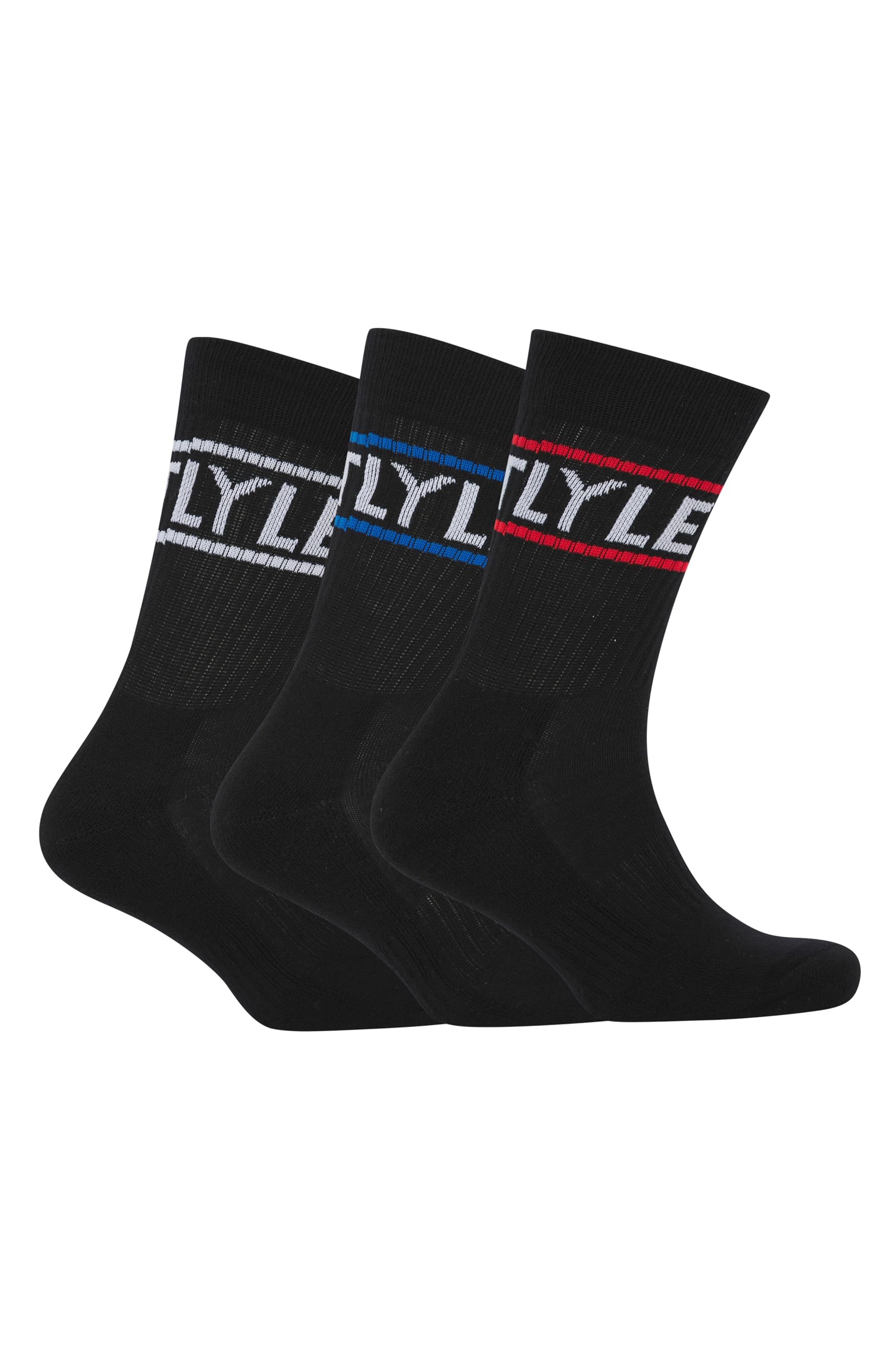 Lyle & ScottMen's Sports Socks 3 Pairs Jock Multipack UK 7-11 Assorted Colours (UK, Alpha, One Size, Regular, Regular, Black)