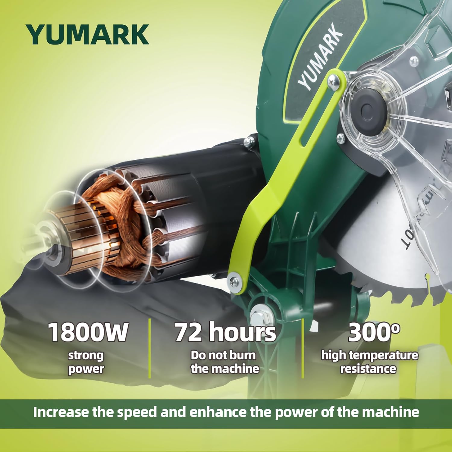 10-inch Miter Saw 6000RPM Corded Power Wood Circular Saw with Precision Miter Angles, Lightweight Design, 45° Adjustable Table