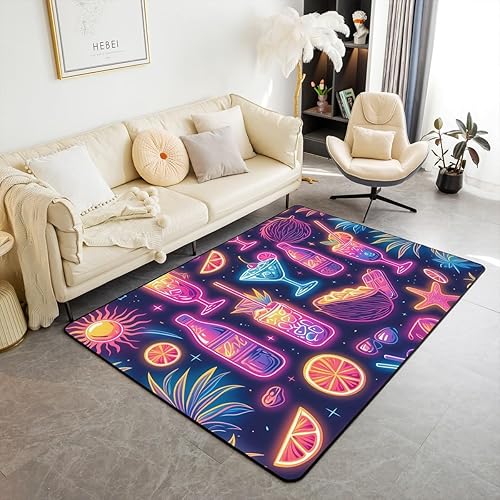 Miniatura 20 de Feelyou Alfombras de sala de estar, alfombra de 5 x 7 pulgadas, retro, floral, bohemio, alfombra decorativa para interiores, diseño floral Tierra