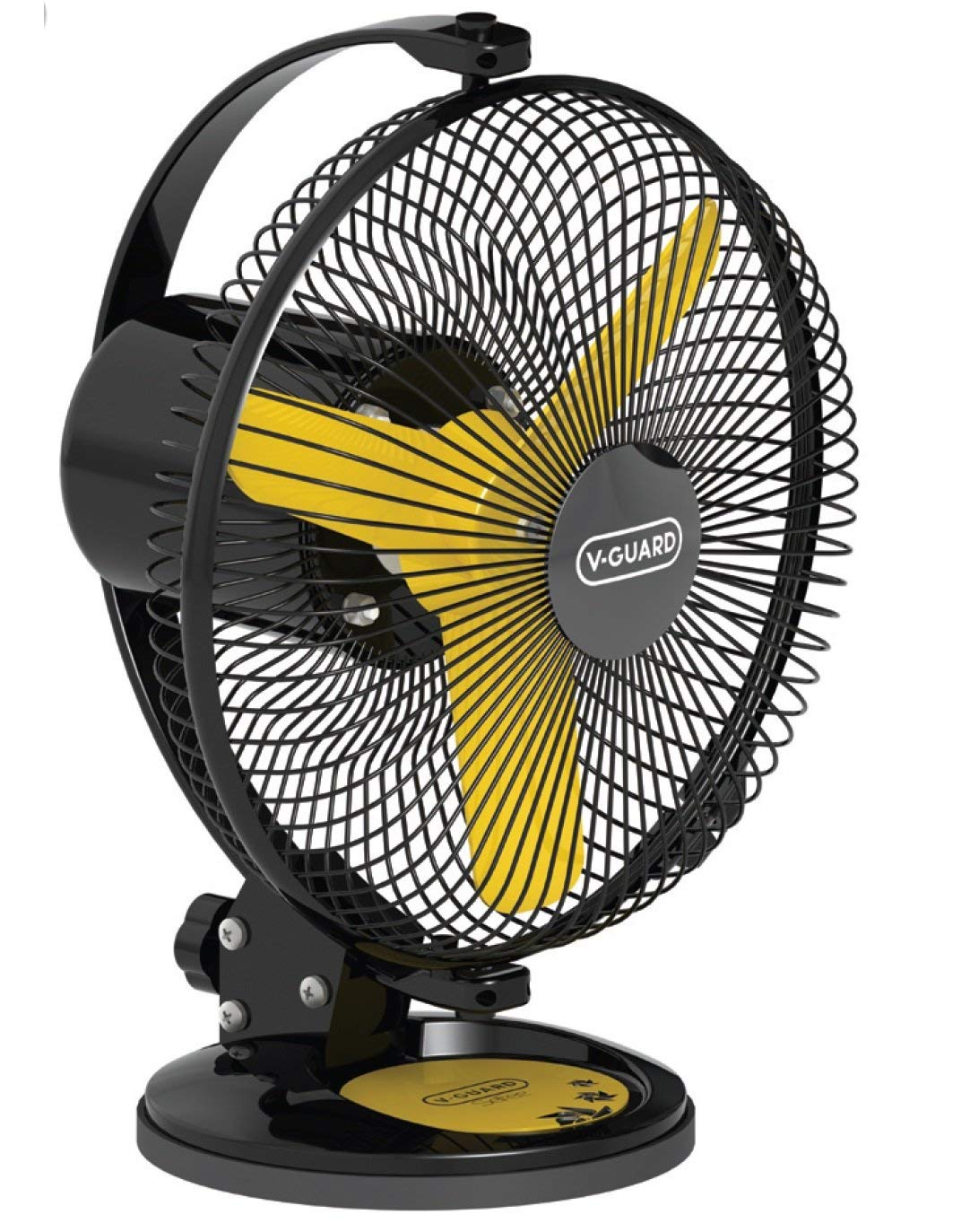 Indian Cloth and Covering Personal Fan- Selfee 225mm Yellow Black