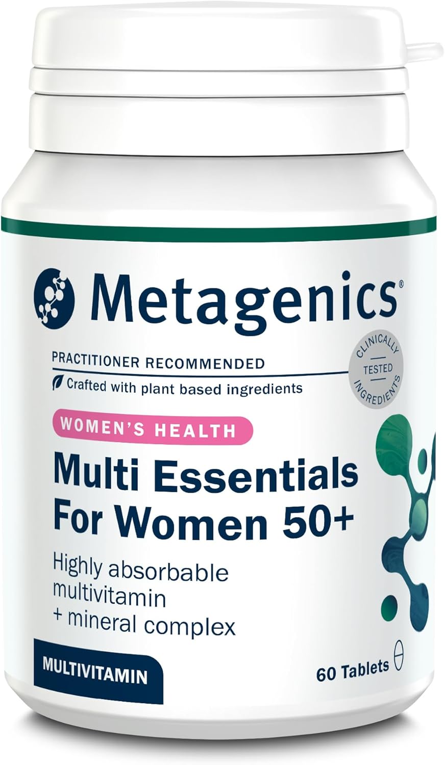 Metagenics Multi Essentials for Women 50+ – Multivitamin and Mineral Formula with Botanicals – 60 Tablets