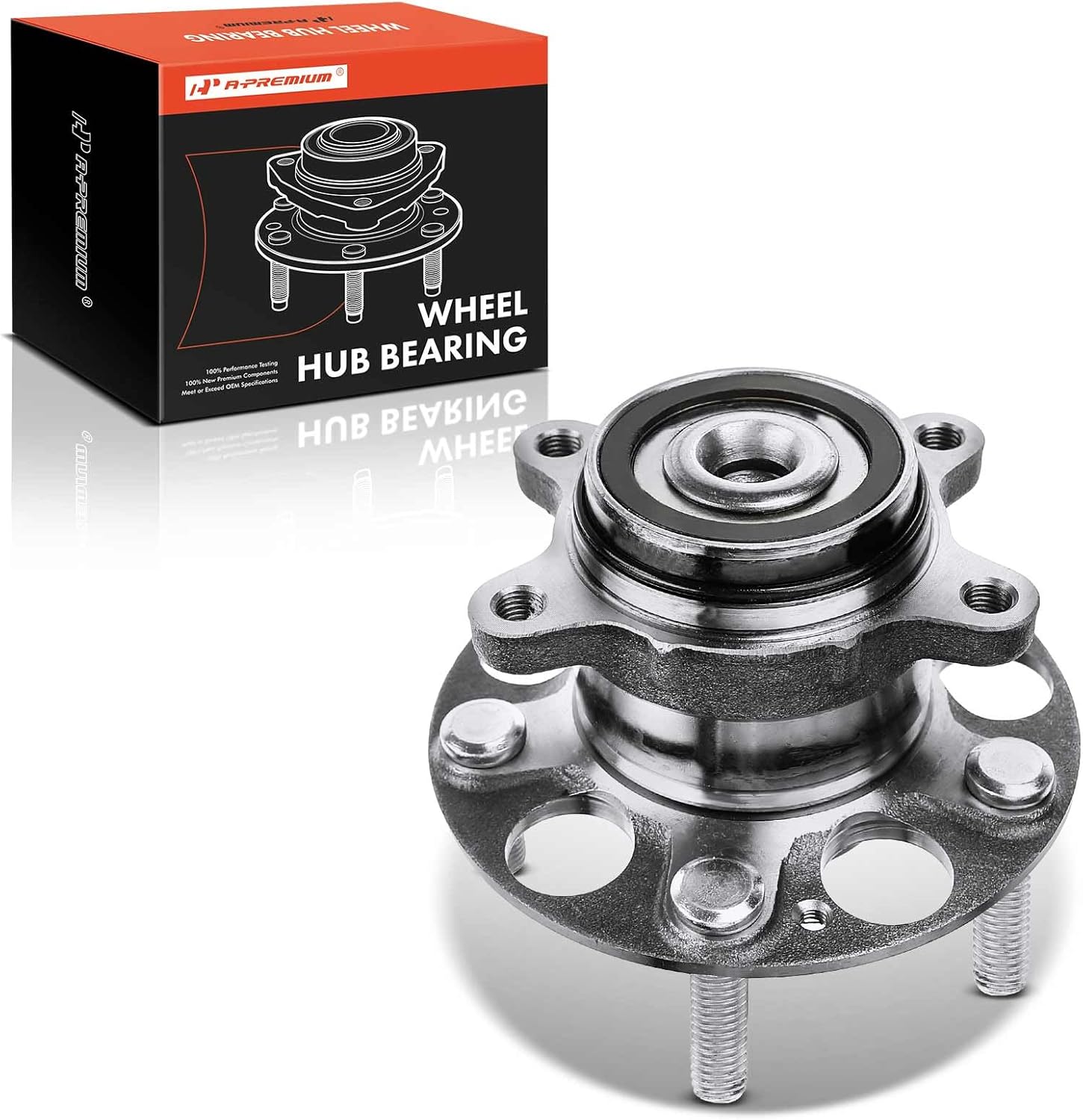 A-Premium Rear Wheel Bearing and Hub Assembly with 5-Lug Compatible with Honda Civic IX Stufenheck 2012/02-2016/12