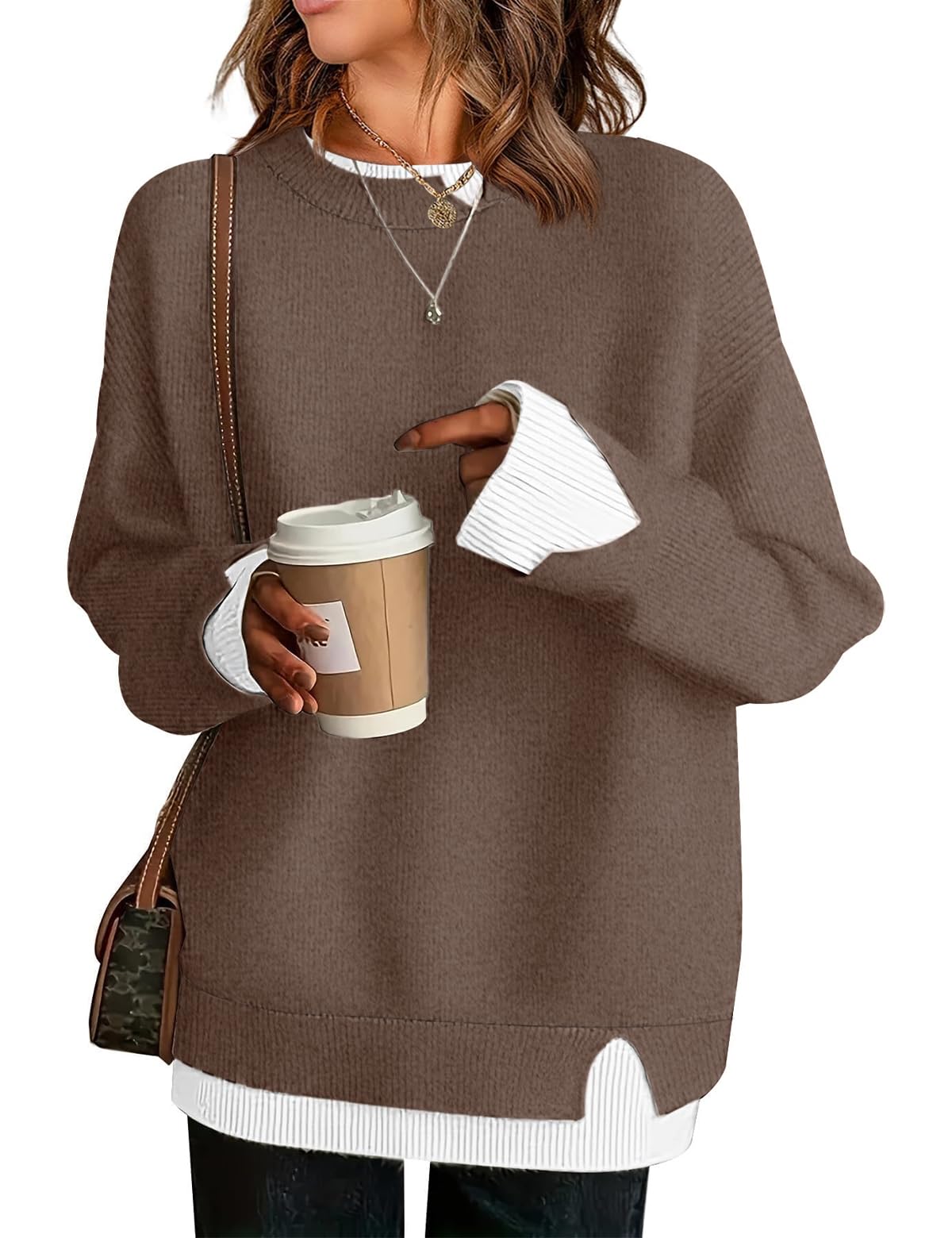 ETCYY Womens Sweaters School Teacher Outfits Fall Clothes Cowboy Chic Knit Cozy Fall Fashion 2025 Winter Oversized Sweater