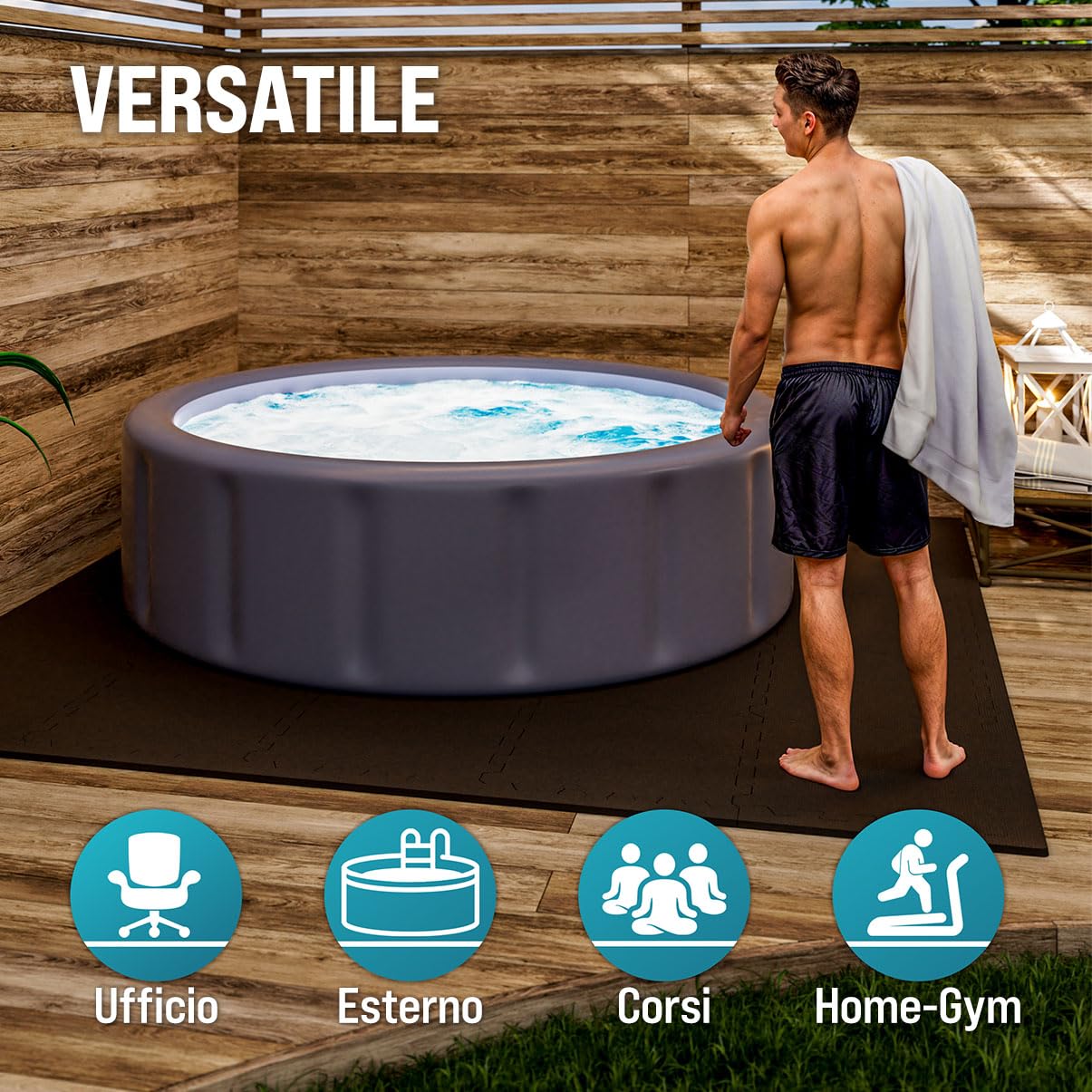 MONZANA® 36x Tappeto Fitness 30x30 cm Tappetino Puzzle da Ginnastica 3 m² Antiscivolo Schiuma Eva Allemamento Palestra