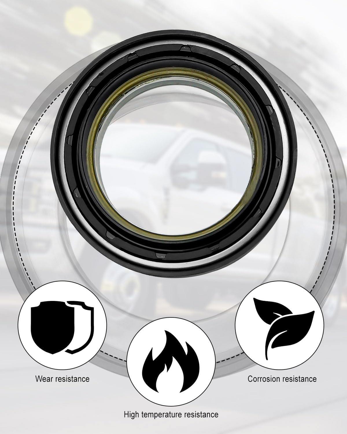50491 Front Axle Knuckle Tube Seal Kit Fit for Ford F-250 F-550 4X4