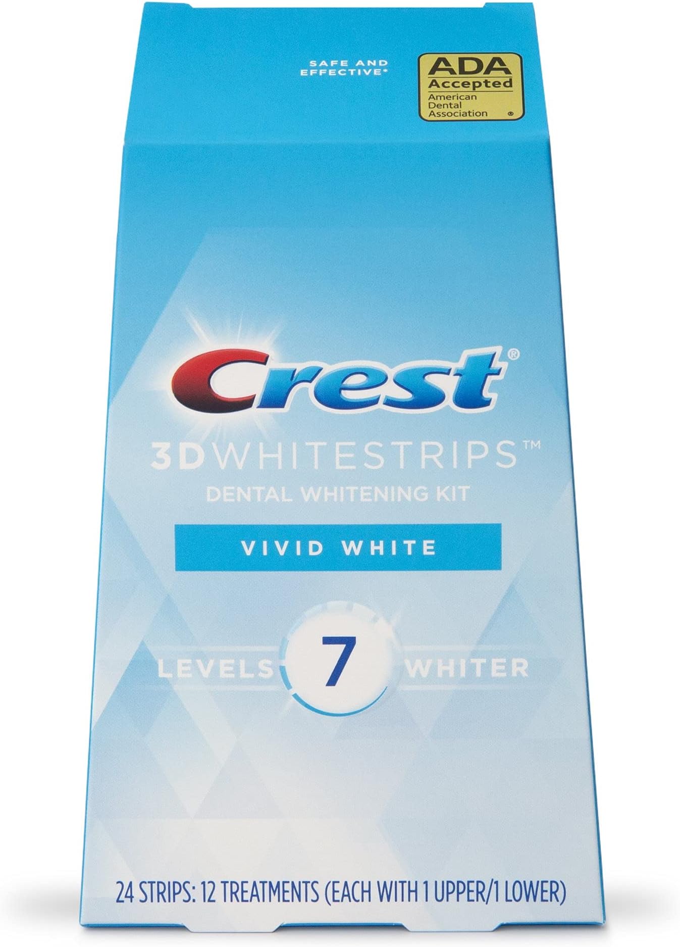 3D Teeth Whitening Vivid Whitestrips Kit - 12-Count