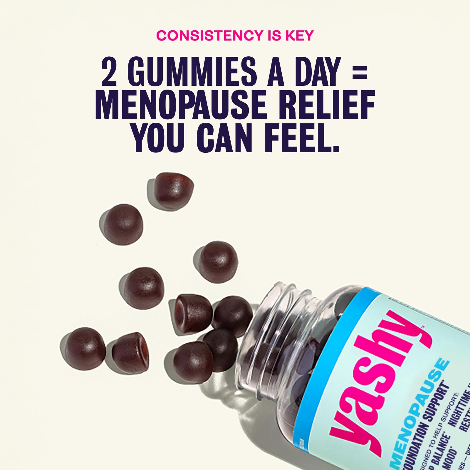 Gummies for Menopause | Hormone-Free Supplements for Women | Clinically Backed | 30 Servings | Helps Alleviate Hot Flashes, Night Sweats, & Mood Swings | Supports Libido | BlackBerry Flavor