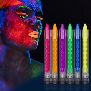 KASTWAVE Non-Toxic Face Paint Crayons Set - 6 Twistable Colors for Kids, Perfect for Halloween, Easter, and Party Fun!
