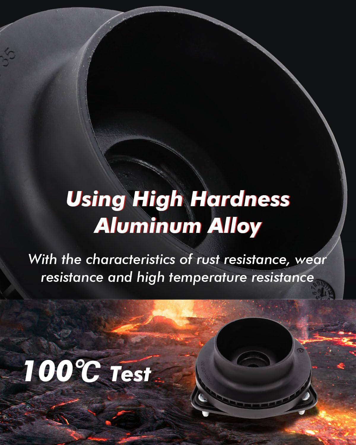 cciyu Strut Mounting Kit for 2008-2016 for Chrysler Town & Country 2008-2016 for Dodge Grand Caravan 2012-2015 for Ram C/V Strut Mount and Bearing for SM5679 Front Strut Mount