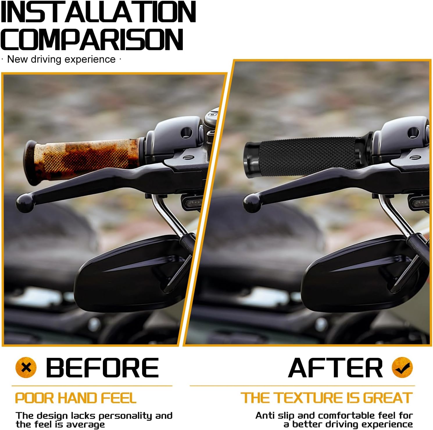Motorcycle 1 inch Grips Handlebar Fit for Harley 25MM Throttle Hand Sportster 883 1200 Touring Dyna Black