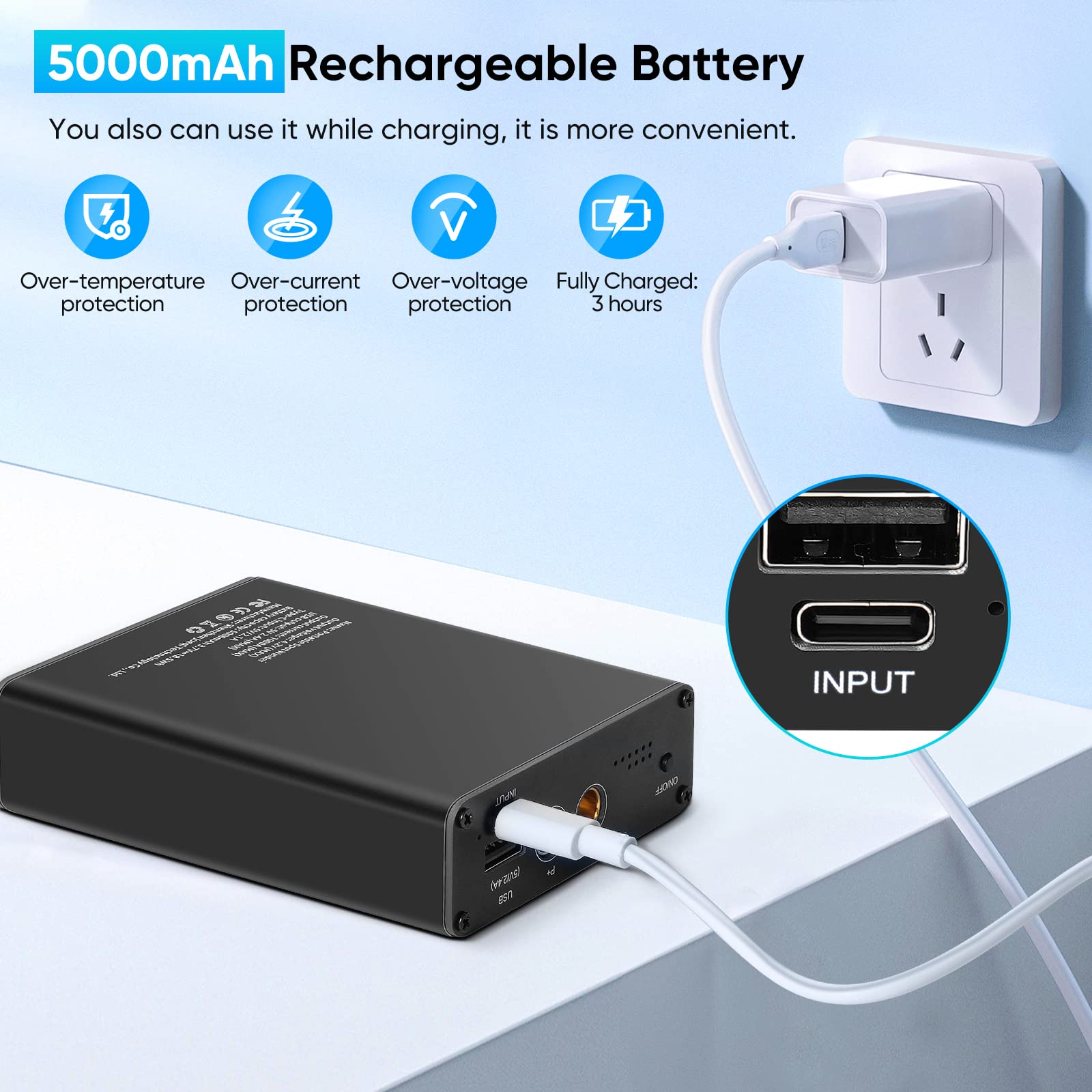 Soudeuse par Point, VAYOTOY Machine de Soudage par Points Portable Réglable 5000 mAh Mini Soudeuse par Points Charge USB Stylo à Dégagement Rapide Feuille de Nickel pour le Soudage par Points