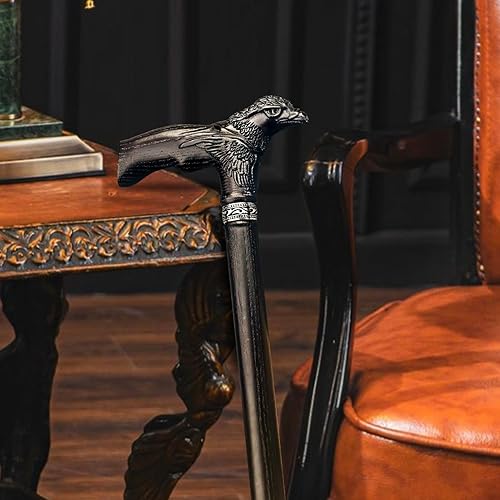 Miniatura 3 de Bastón de madera tallada a mano, fabricado en Estados Unidos, con águila tallada, ergonómico, elegante, bastones de madera para hombres y mujeres,