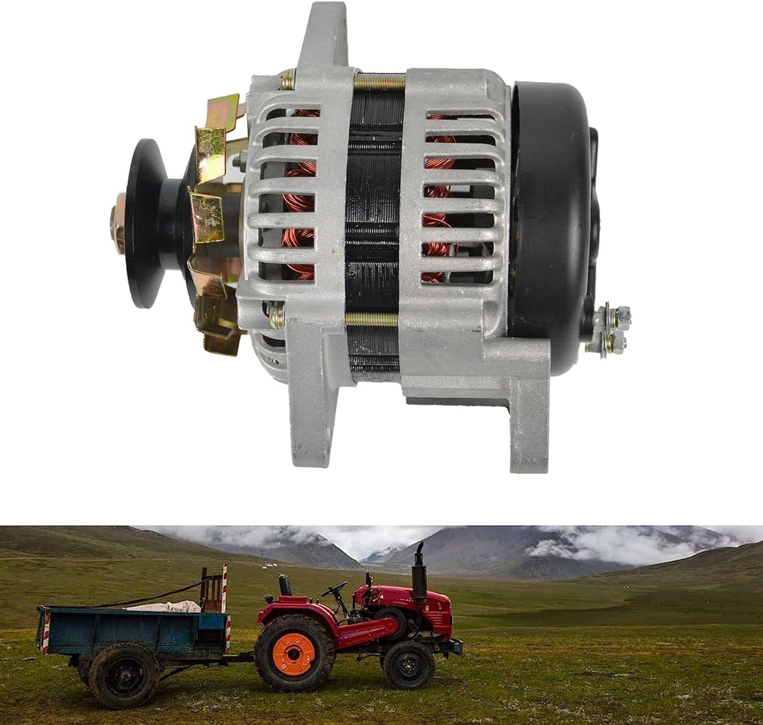Pure Copper Wire Alternator 1500W 110V/220V Permanent Magnet Brushless Small Alternator Low Speed ​​Generator Built-in Voltage Regulator(110V)
