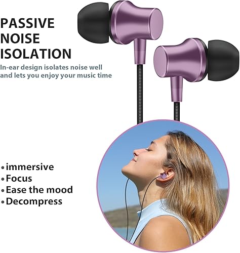 Miniatura 5 de Auriculares con cable para Chromebook, laptop, PC de la escuela, auriculares con aislamiento de ruido con conector de 3.5mm en el conector de audio,