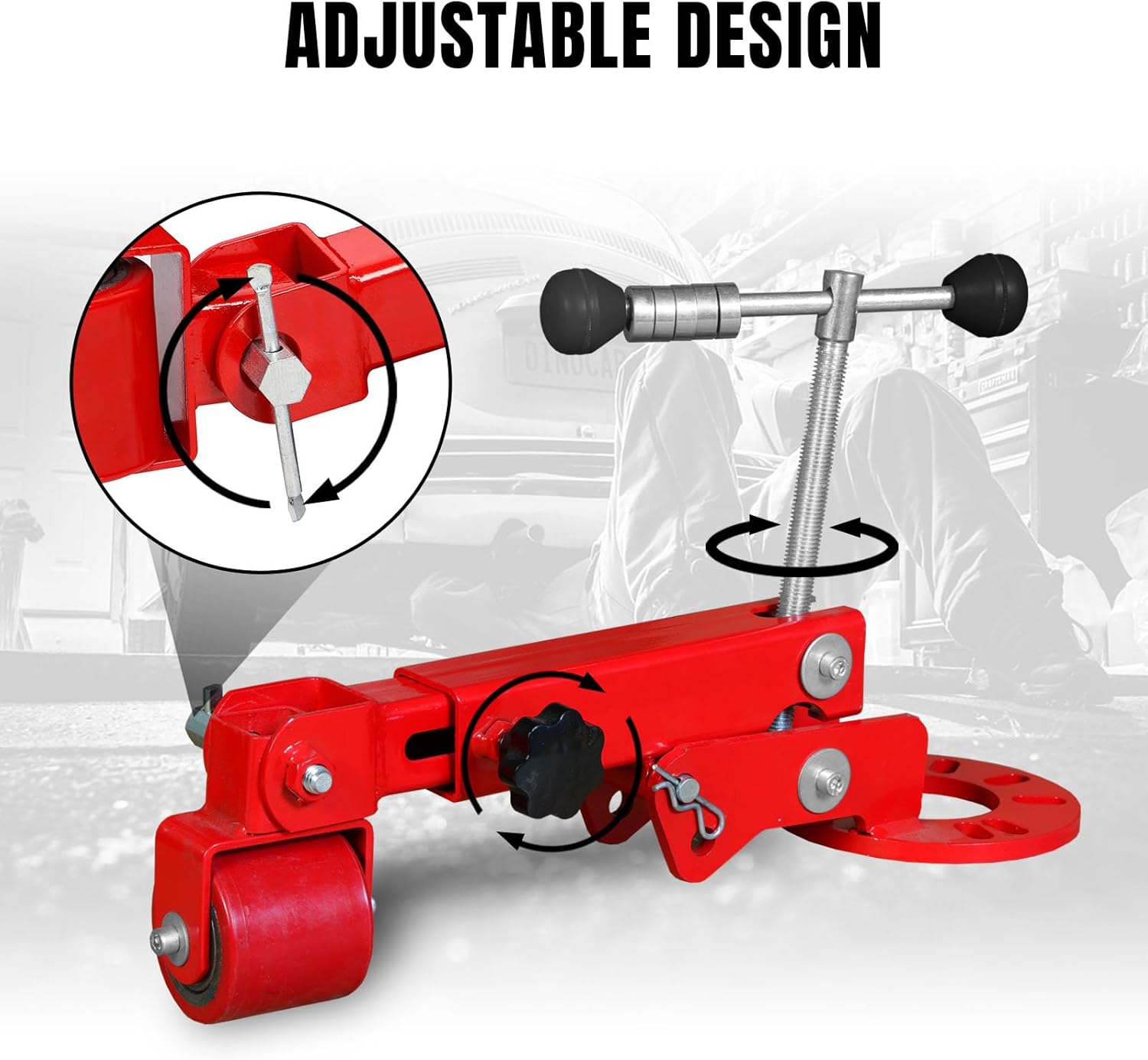 Big RED ATW06011R Torin Fender Reforming Tool for Roller/Extending Auto Wheel Arch for Larger Tires or Fender Dent Repairs etc., Red