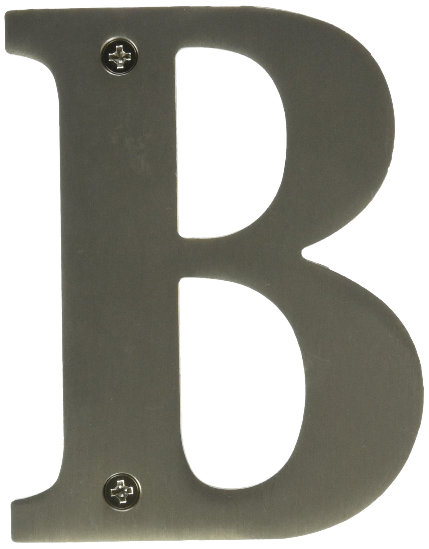Lettre B 10,2 cm Deltana RL4B-15 en laiton satiné pour élégance de façade