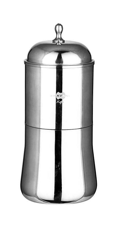 Bhavani Koffee Traditional Aroma Stainless Steel 2.0 Double Ducker Cup (Silver) - 6 Cups