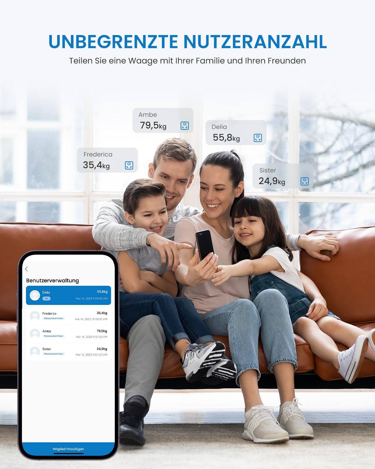 RENPHO Elis Solar 2 Smart Körperwaage – Solarbetriebenes Körperanalysegerät mit WiFi & Bluetooth, 13 Messwerte, App-Integration für Fitness & Gesundheitsmanagement