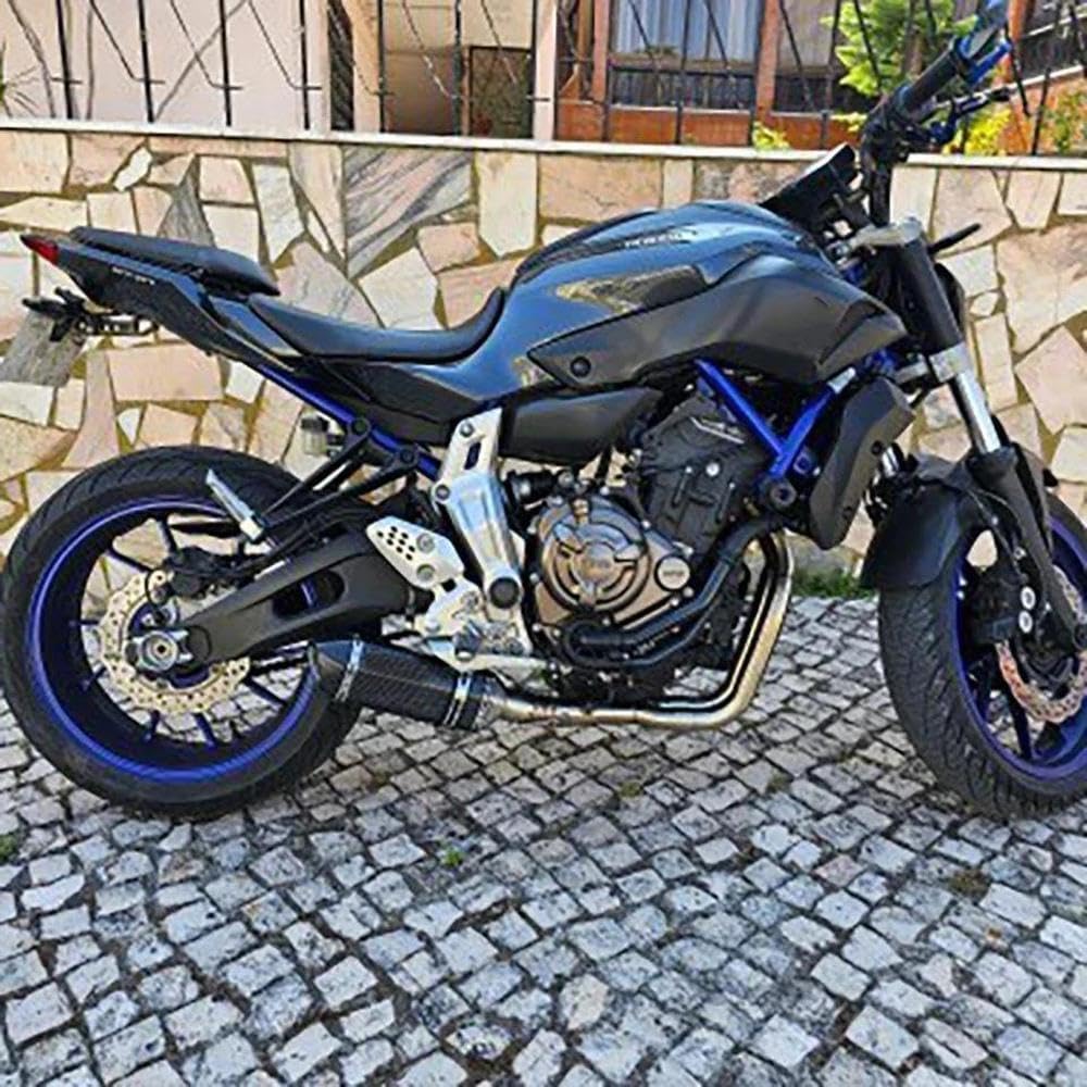 Motorcycle Exhaust Muffler Full System Slip On For Yamaha Mt-07 2014-2023 Muffler Exhaust Pipe Rear End Components