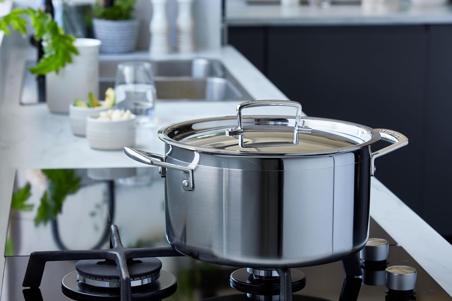 Le Creuset Stainless Steel Classic 3-Ply Stockpot, 6.25qt