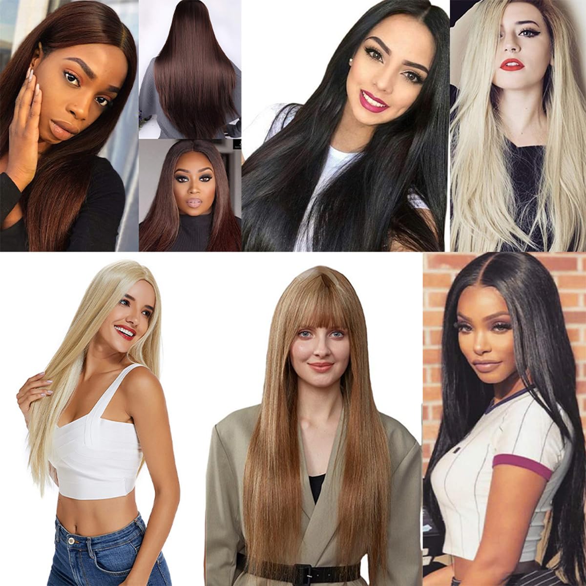 prinfantasy Hair Extensions Invisible Dark Brown One Piece Hair Extension Synthetic Fiber Line Metal buckle Adjustable Hairpieces for Women Natural Hair,MW188 - Image 4