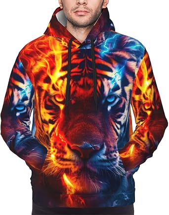 Australian Shepherd Dog America Flag Men Hoodie Sweatshirt Hooded Pullover 3D Print Long Sleeve Shirt With Pocket