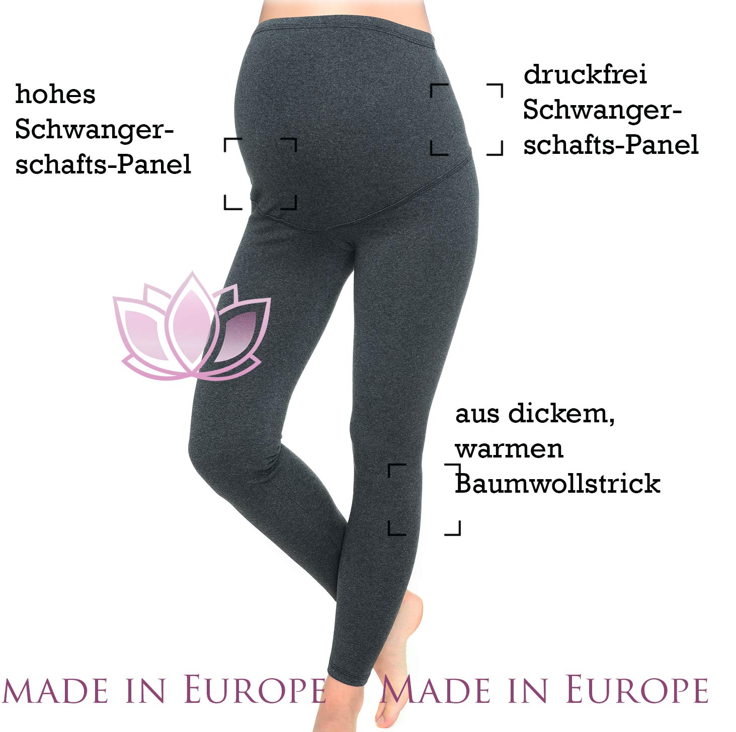 Mija – długie legginsy ciążowe/legginsy ciepłe na zimę/bawełna 7203