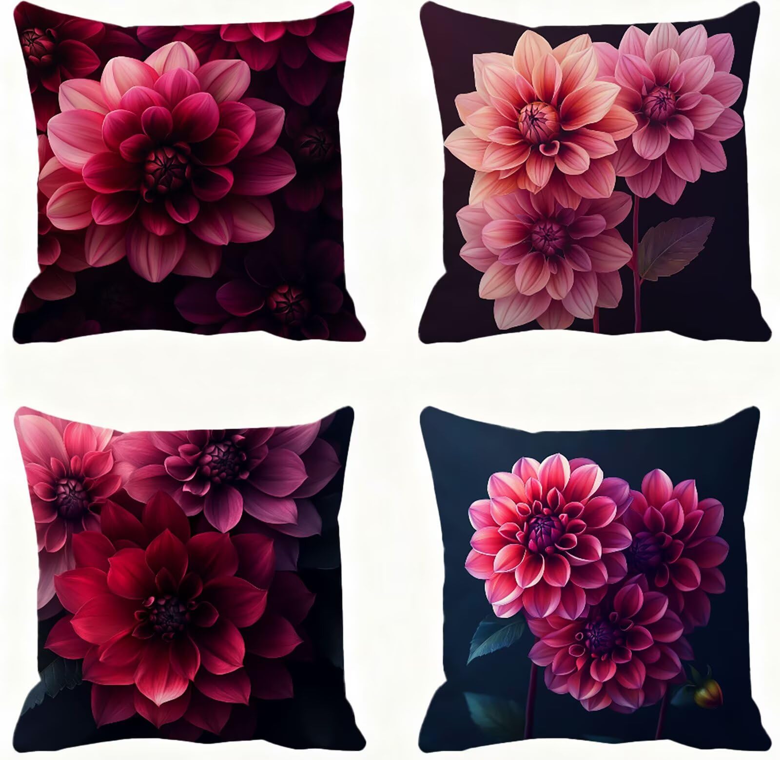 PúRpura Funda Cojin 60x60 Rosa Funda Almohada 60x60 Cojines Sofa Súper Suave Fundas Cojines Decorativos Fundas Almohadas 4 Piezas Almohada Cervicales y Cuello, para Hogar Cama Salon Decoracion E - 565