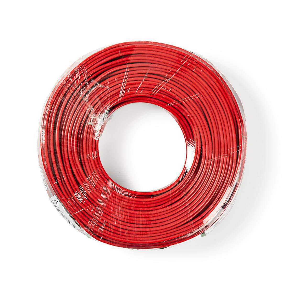 NEDIS - Câble haut-parleur - 2 x 2,50 mm² - CCA - 100 m - Rond - Enroulé - PVC - Noir/Rouge