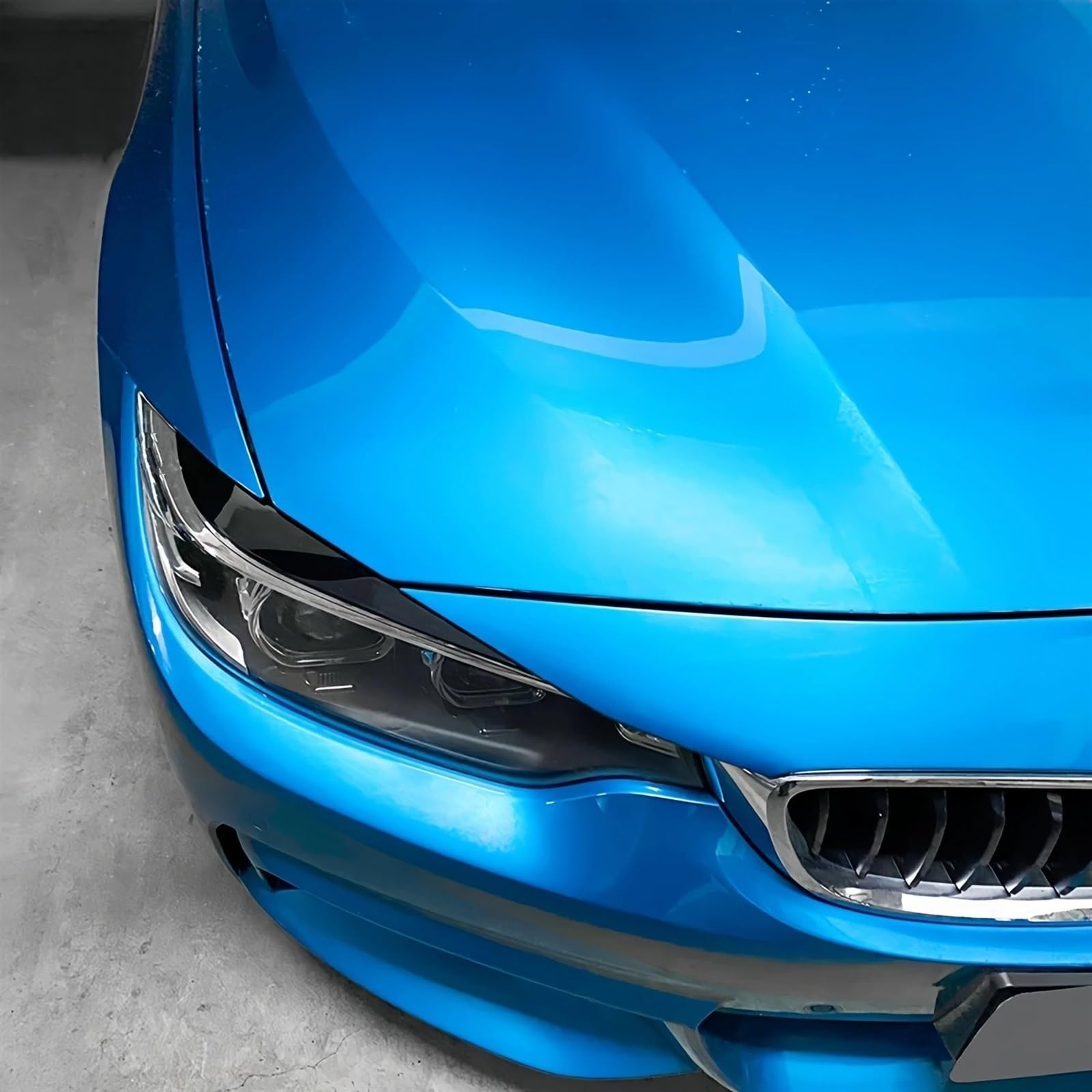 Faro Palpebre Sopracciglio Trim Per BMW Serie 4 F32 F33 F36 M4 420d 420i 425d 430i 435i 440i 2013-2021 Tuning ABS Carbon Look Lucido Fari Sopracciglia Palpebra Auto Sopracciglia Faro(Gloss Black)