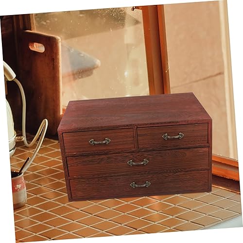 Miniatura 2 de DECHOUS Contenedor de artículos diversos, estuche de almacenamiento de té, caja de almacenamiento multiusos con cajones para cocina del hogar