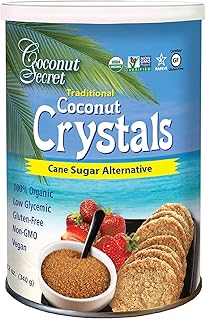 Coconut Secret Coconut Crystals - 12 oz - Low-Glycemic Sugar Alternative, Replacement Sweetener - Organic, Vegan, Non--Fre...