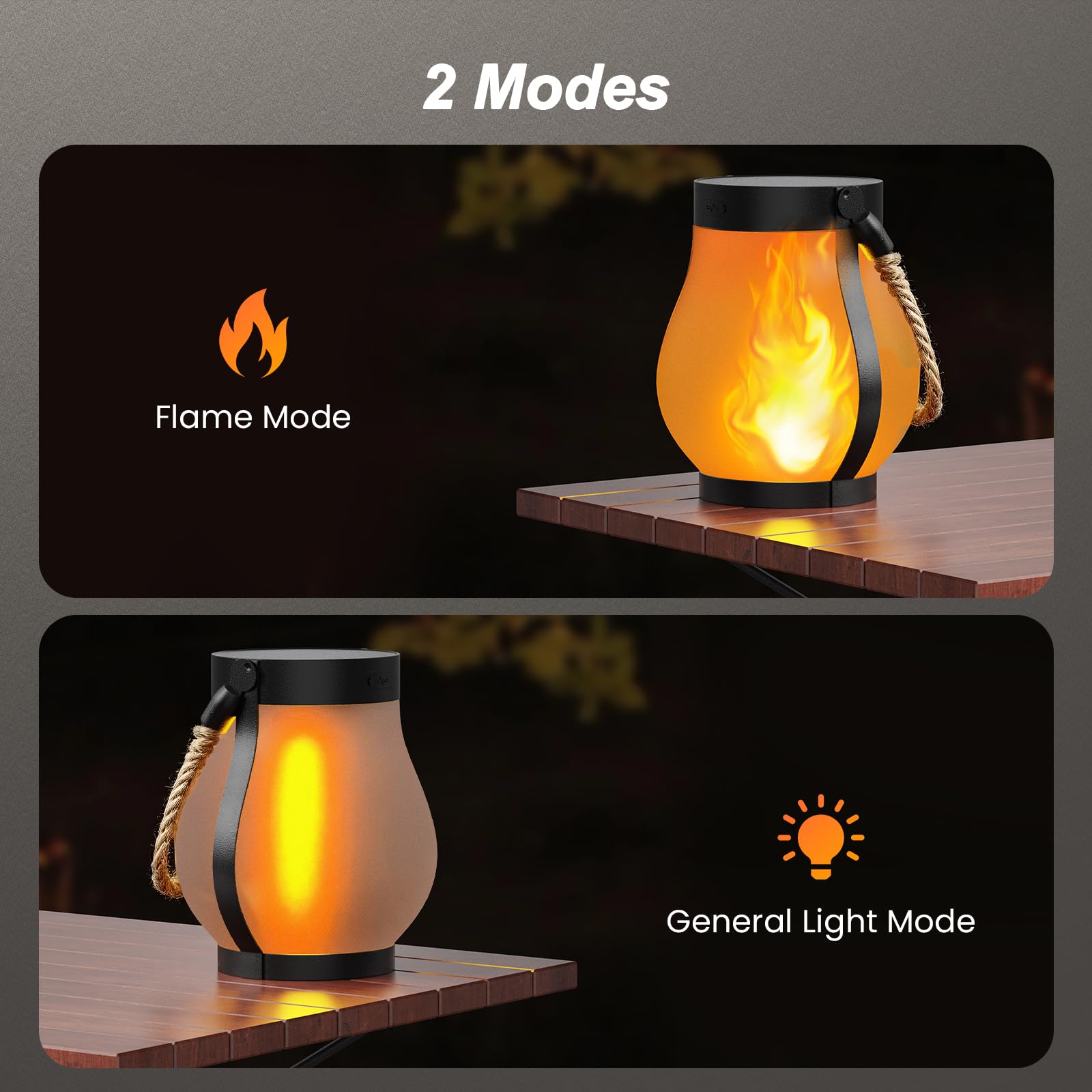Amazon.com: Hompavo Gen2 Solar Lanterns Outdoor with Ultra-Real