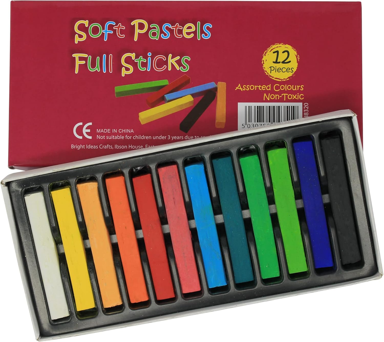 Bright Ideas Soft Pastels PK12 Assorted Colours Soft Pastels Full