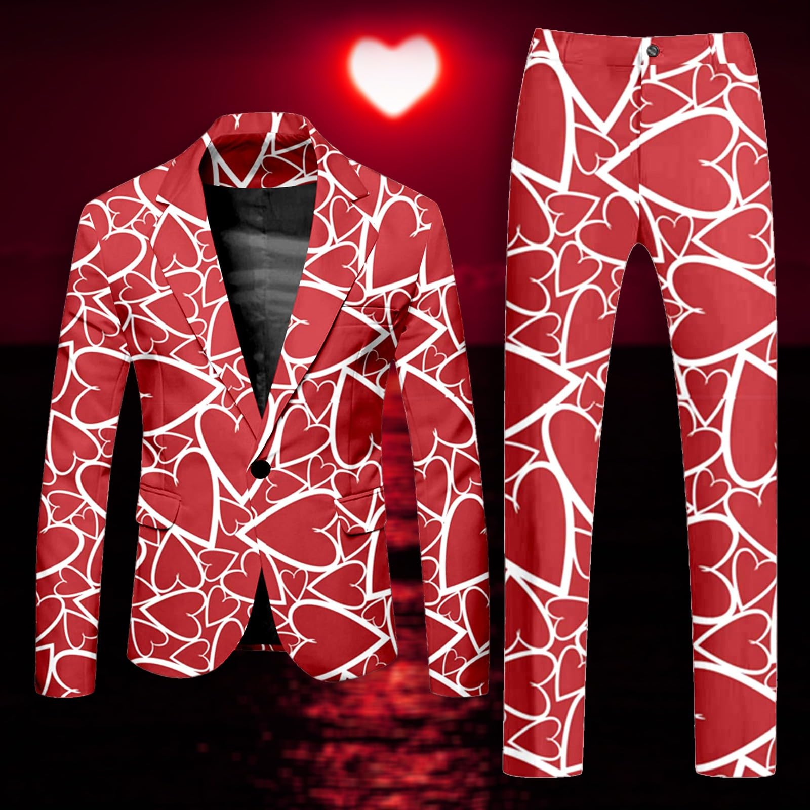Générique Set da uomo in cotone 2 pezzi tuta da jogging top pantaloni sportivi abbigliamento per il tempo libero per weekend viaggio e uso quotidiano A45