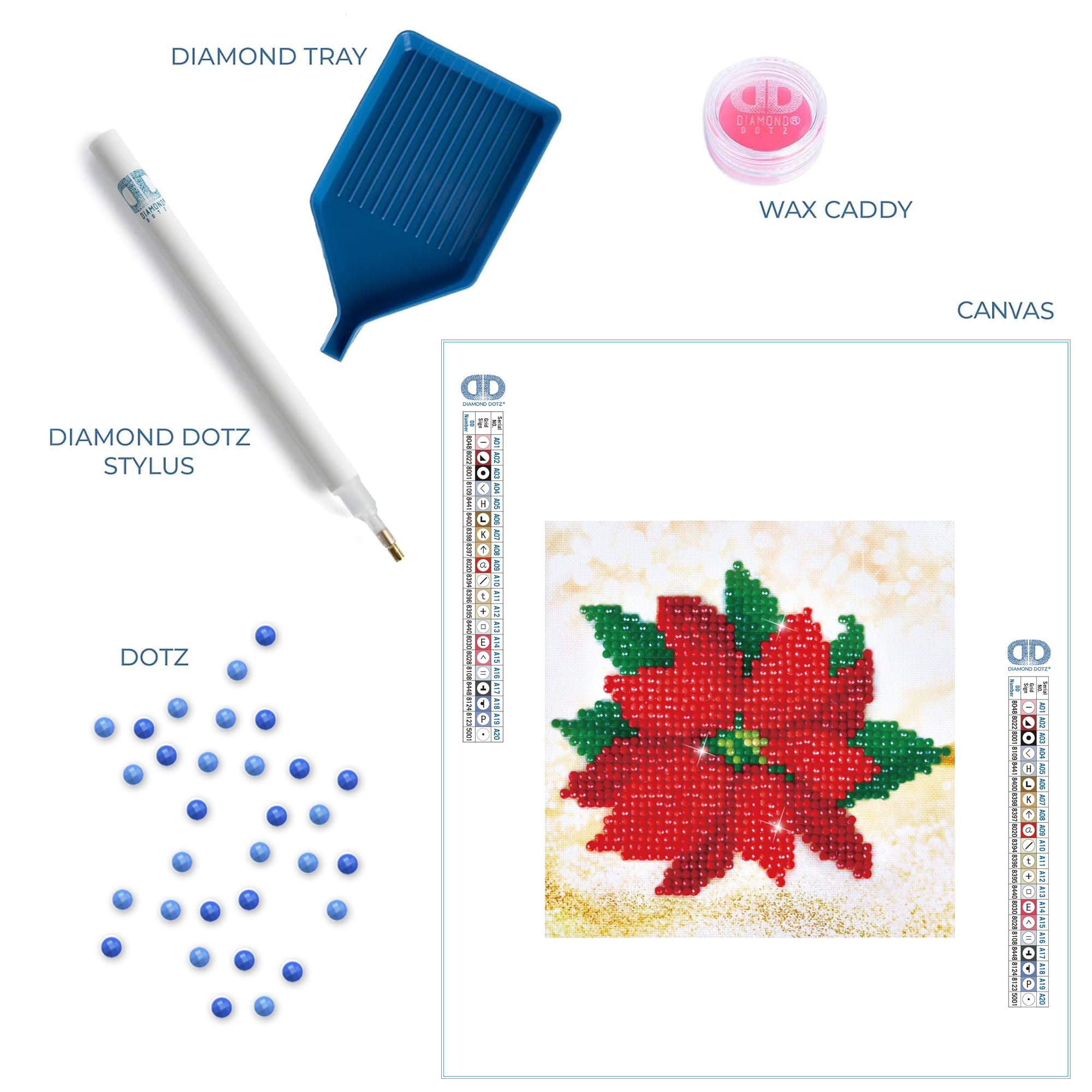 Amazon.com: DIAMOND DOTZ Poinsettia Christmas Diamond Painting Kit
