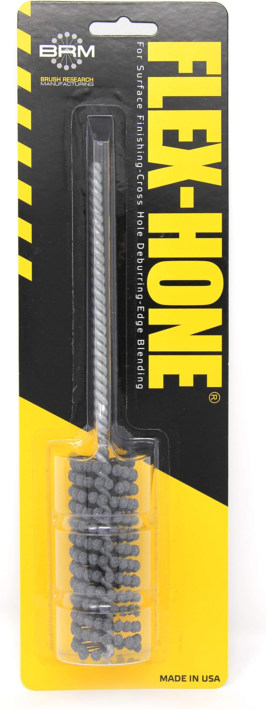 Brush Research BC10012 FLEX-HONE®, 1" (25.4mm) Diameter, 120 Grit, Silicon Carbide, For Mild Steel, Stainless Steel, Cast Iron and Softer Ferrous Materials