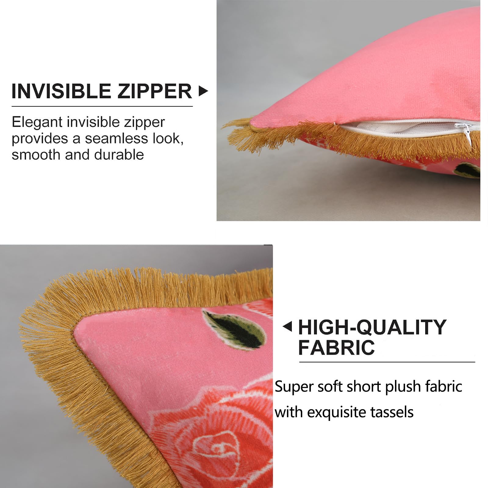 Federa Per Cuscino 45x45 Cm In Cotone E Lino, Stampa Pelle Di Tigre, Cerniera Invisibile, Ideale Per Divano, Letto E Decorazione Casa