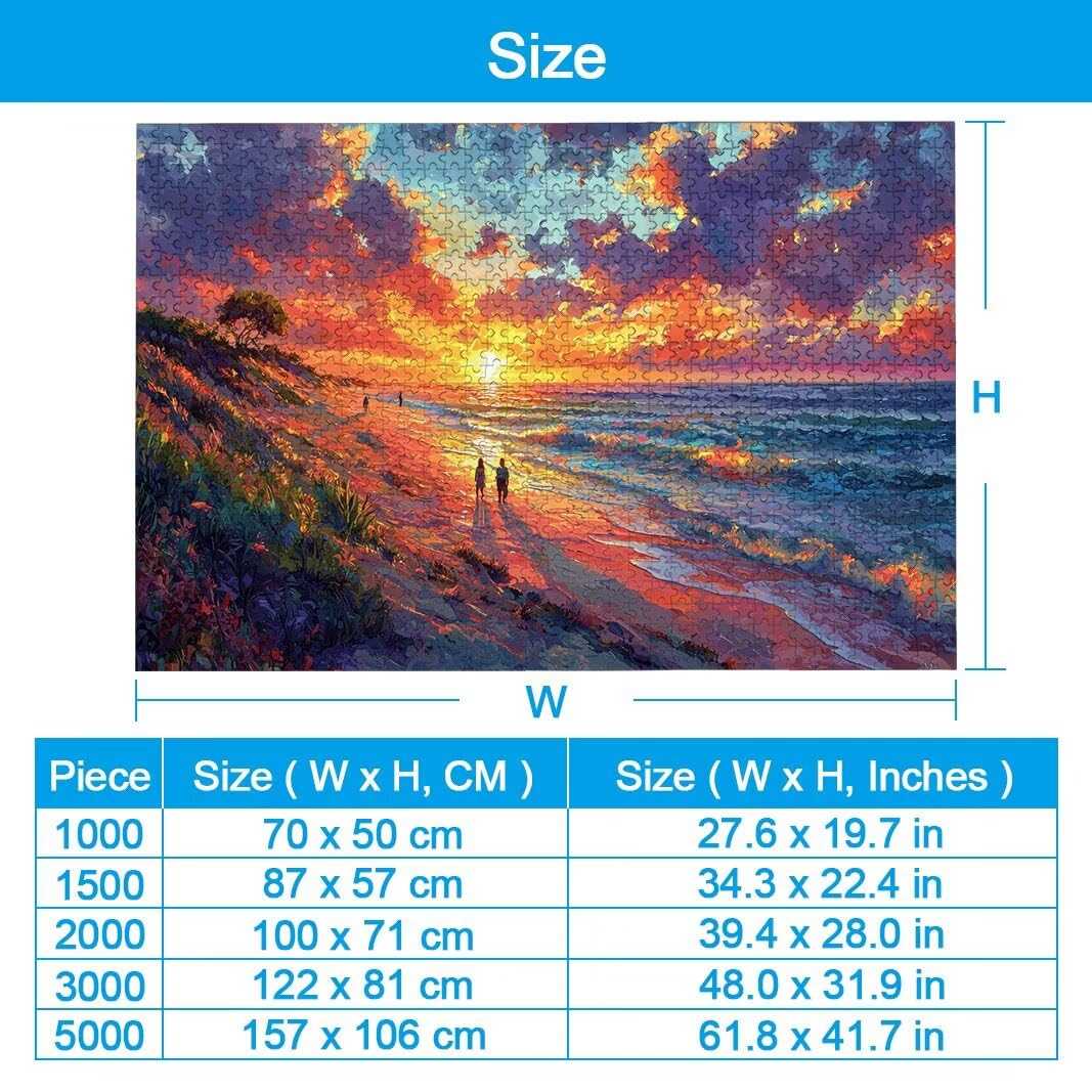 Puzzle 3000 Pièces Adultes, Puzzle 3000 Pieces Plage, Cadeau Femme -2844