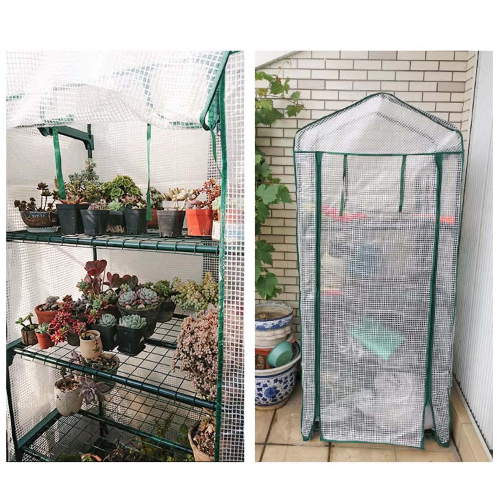 YSUEFIJO Invernadero de Túnel, Invernadero de Jardín, Caseta de Jardín Acero, Tienda de Invierno para Plantas, Anti-UV Marco de Metal, para Cultivo de Plantas Verduras