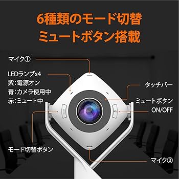 Amazon.co.jp: j5create 360度 Webカメラ USB C USB A 両対応
