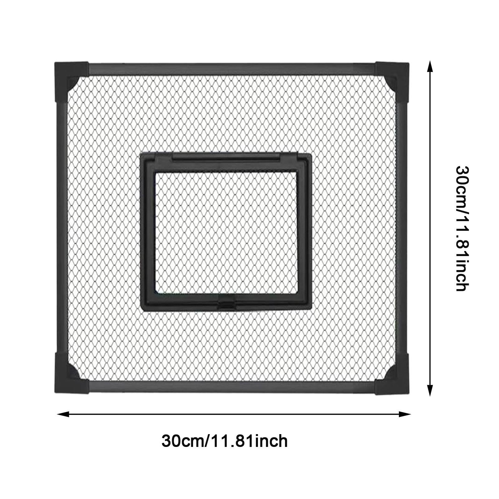 Grille D'aquarium, Couvercle Supérieur, Couvercle de Protection pour épuisette, Protection Anti-Ressort, Noir, épuisette à Monter Soi-même, Access, 30x30cm
