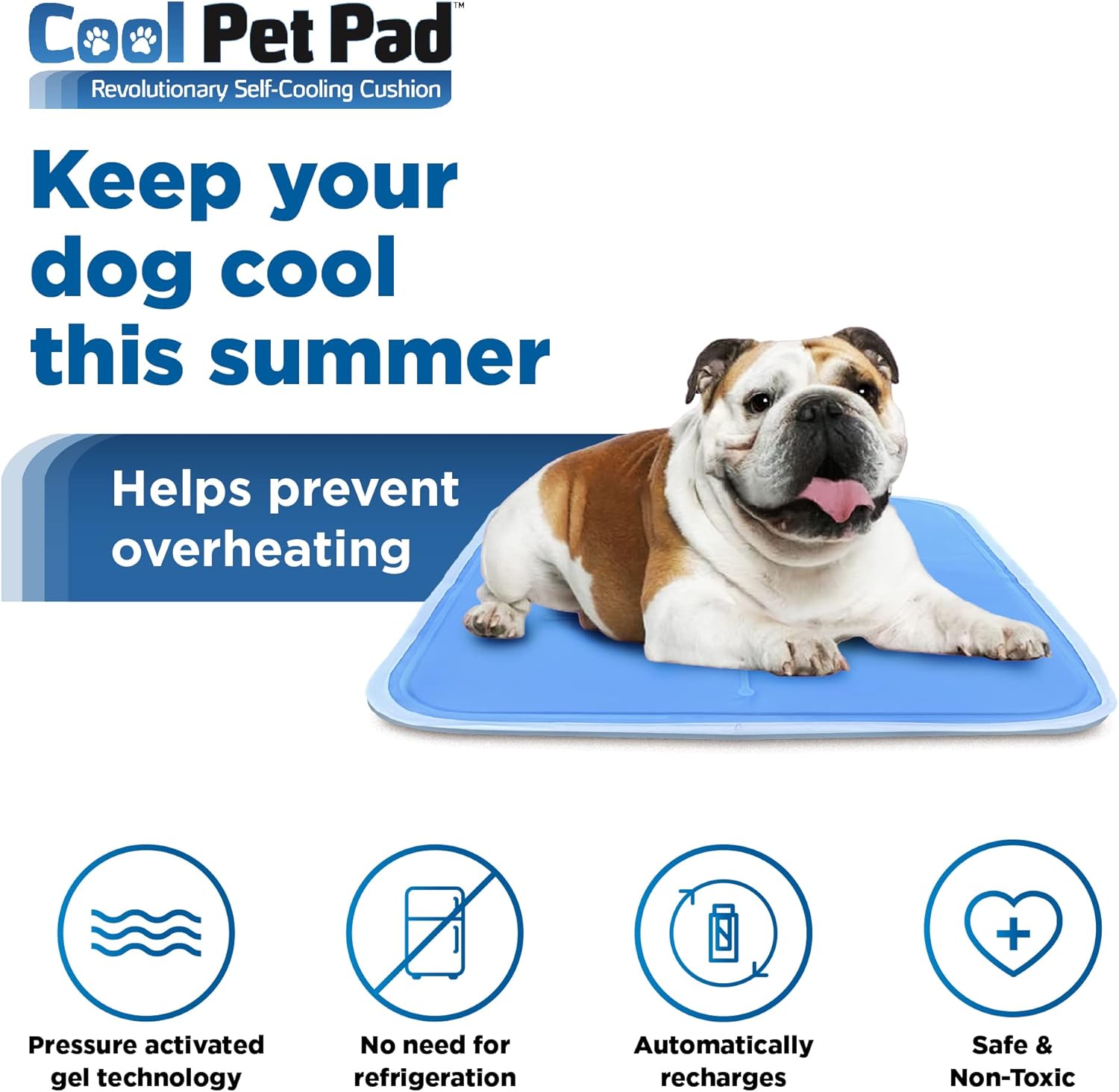 TheGreenPetShop Dog Cooling Mat, Medium - Pressure Activated Pet Cooling Mat for Dogs and Cats, Sized for Medium Sized Pets (21-45 Lb.) - Non-Toxic Gel, No Water Needed for This Dog Cooling Pad : Pet Supplies
