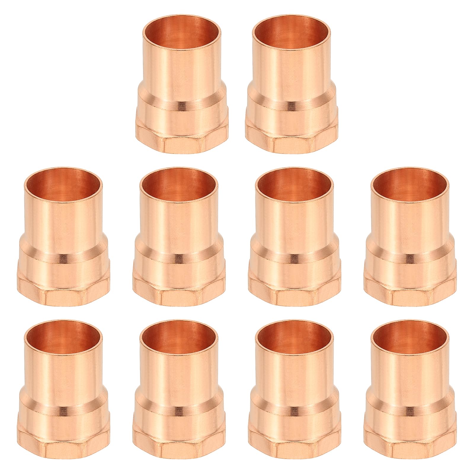 PATIKIL Adaptador Hembra De 1" Con Conexiones C X F 10 Piezas De Accesorios De Tubo De Cobre Con Soldadura X FNPT Conector Roscado Para Tuberías Para Uso Residencial Y Comercial