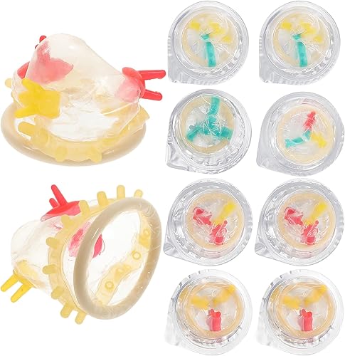 GALPADA Regalos - 9 condones de flores coloridas de manga segura para adultos, suministros de vida sexual ultrafinos para la salud (flor pequeña)