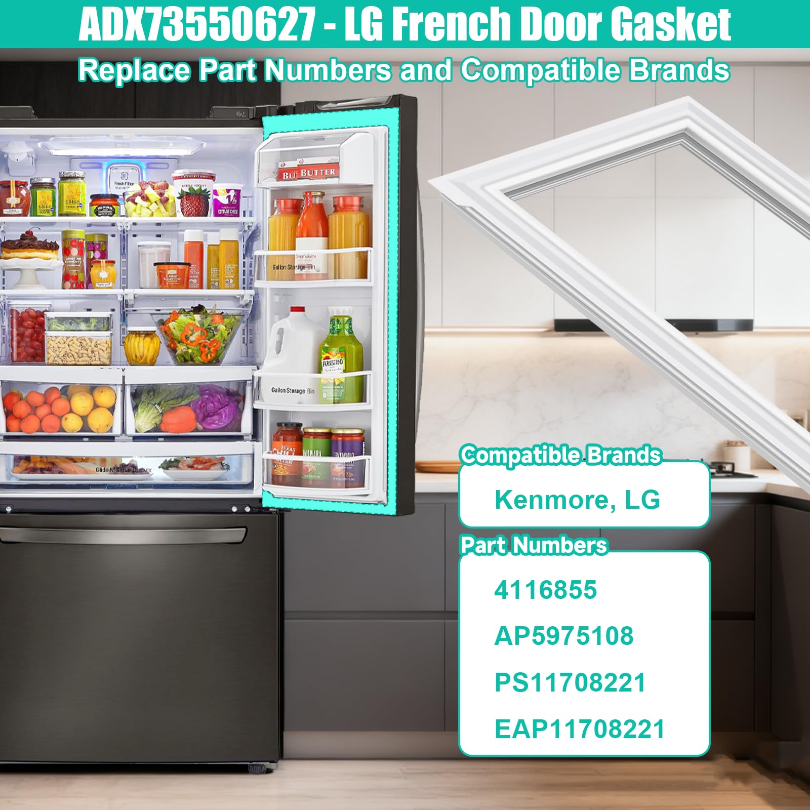 Amazon.com: UPGRADED ADX73550627 Refrigerator Door Gasket