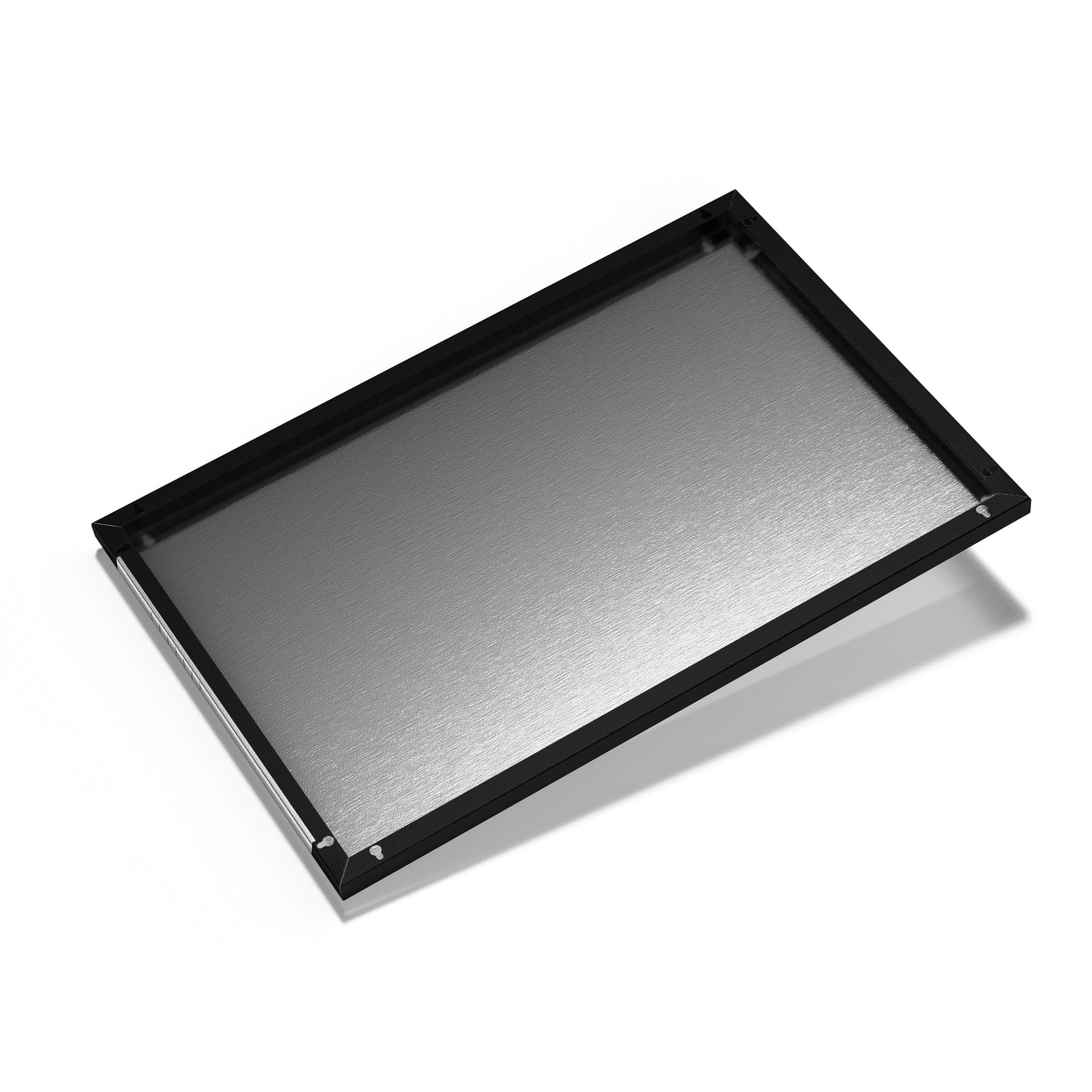 DEQORI Lavagna magnetica in metallo, 90 x 60 cm, motivo "Agenda settimanale nero (EN)", lavagna bianca per tutti i magneti, lavagna magnetica da parete per cucina e ufficio, bacheca magnetica