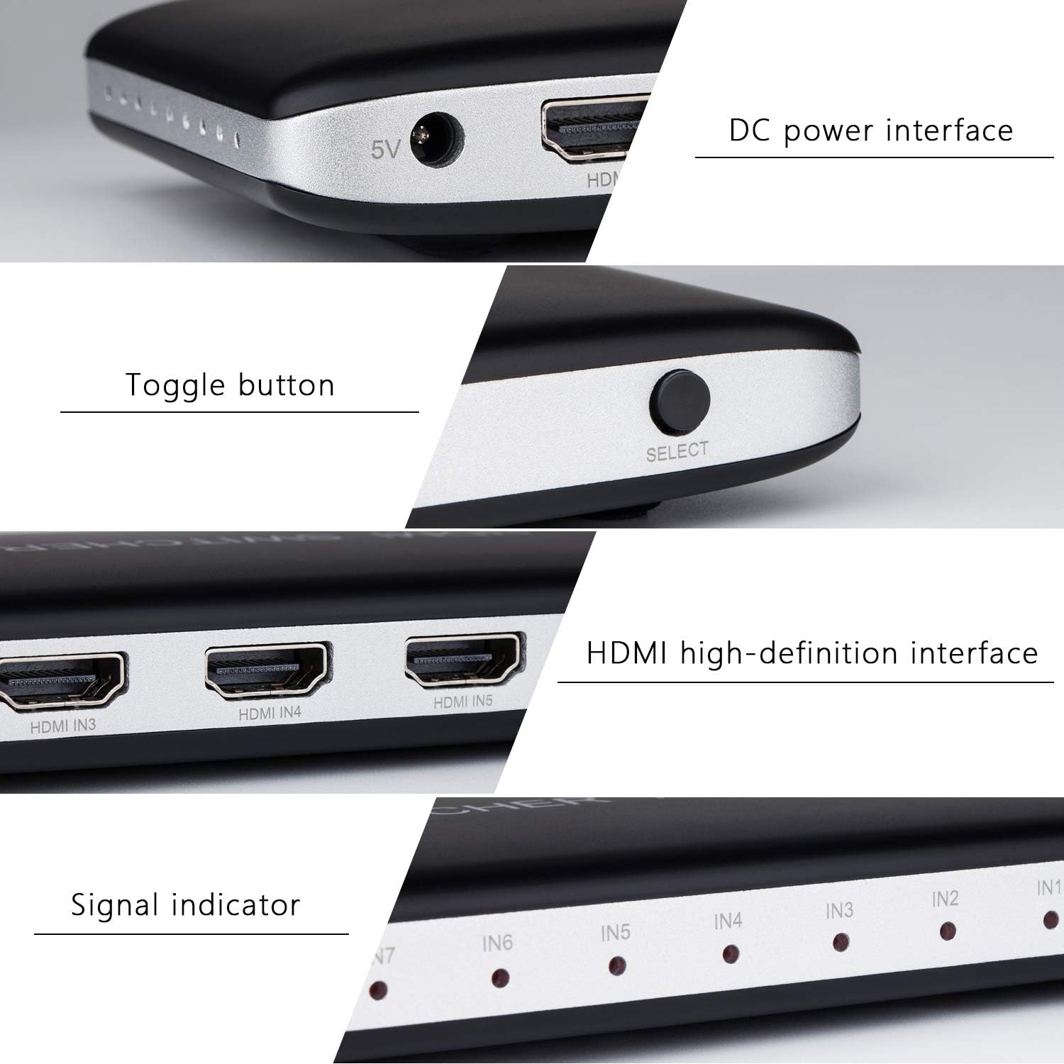 Lіmіtеd Stосk Univivi 7 Port HDMI Switch version2.0 4K@60Hz HDMI Switcher Support HDR & HDCP 2.2,Full HD/3D with IR Wireless Remote Control and Power Adapter Exсluѕіvе Dіѕсоunt 🔥 Univivi 7 Port HDMI Switch version2.0 4K@60Hz HDMI Switcher Support HDR & HDCP 2.2,Full HD/3D with IR Wireless Remote Control and Power Adapter