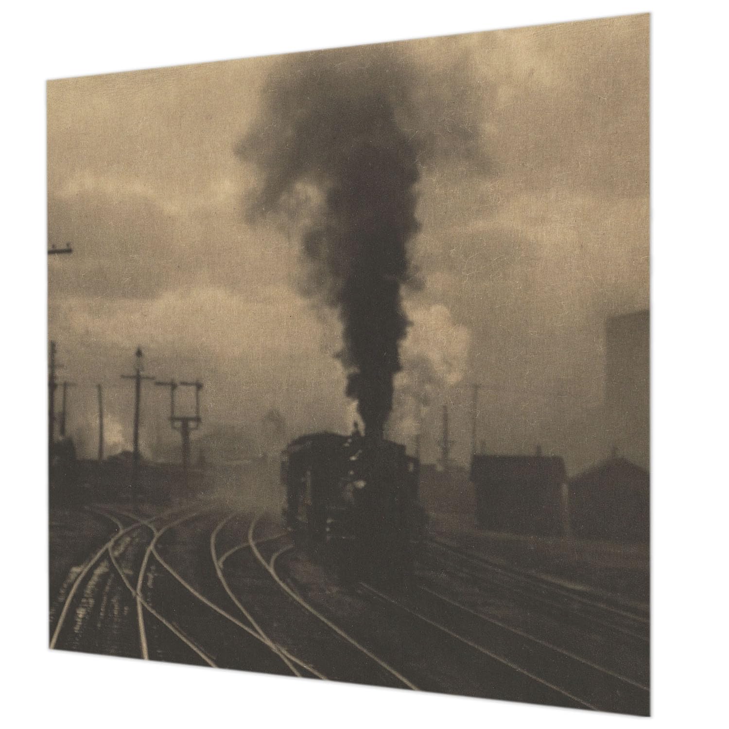 Papier peint intissé paysage industriel 250x250 cm pour salon urbain