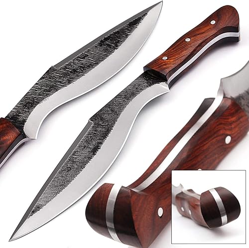 Miniatura 2 de Armory Replicas Big Game Hunter Cuchillo de caza de machete Kukri al aire libre de acero de alto carbono